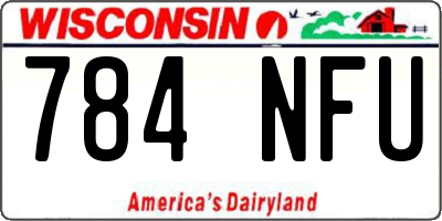 WI license plate 784NFU