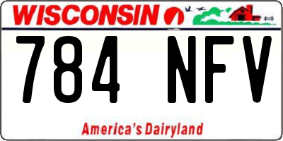 WI license plate 784NFV
