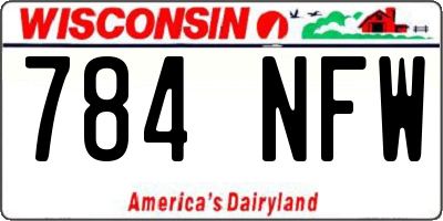 WI license plate 784NFW