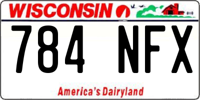 WI license plate 784NFX