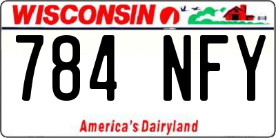 WI license plate 784NFY