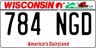 WI license plate 784NGD