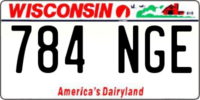 WI license plate 784NGE