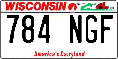 WI license plate 784NGF
