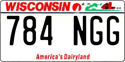 WI license plate 784NGG