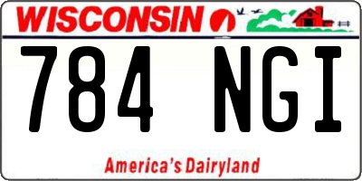 WI license plate 784NGI