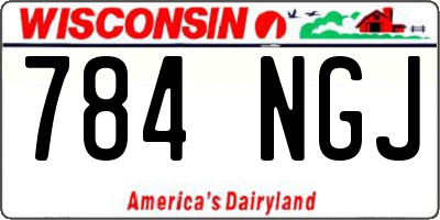 WI license plate 784NGJ