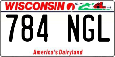 WI license plate 784NGL