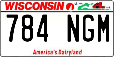 WI license plate 784NGM