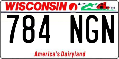WI license plate 784NGN