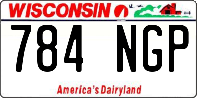 WI license plate 784NGP
