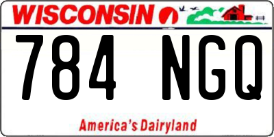 WI license plate 784NGQ