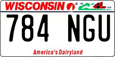 WI license plate 784NGU