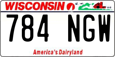 WI license plate 784NGW