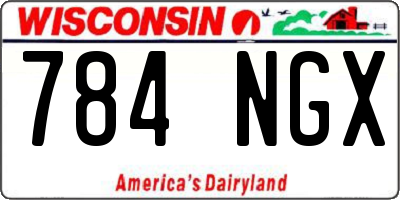WI license plate 784NGX