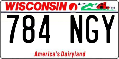 WI license plate 784NGY