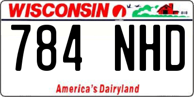 WI license plate 784NHD