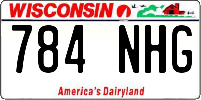 WI license plate 784NHG