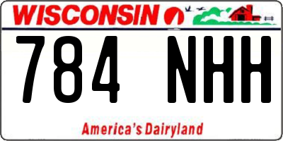 WI license plate 784NHH