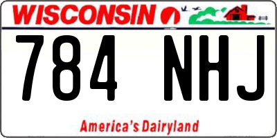 WI license plate 784NHJ