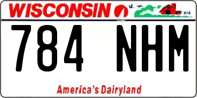 WI license plate 784NHM