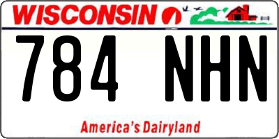 WI license plate 784NHN