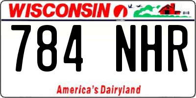 WI license plate 784NHR