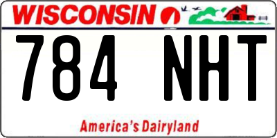 WI license plate 784NHT