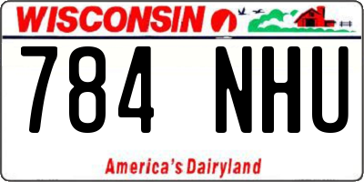 WI license plate 784NHU