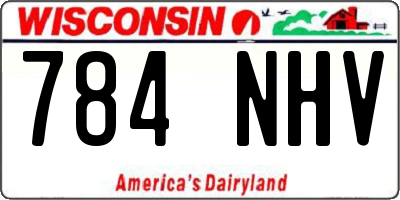 WI license plate 784NHV
