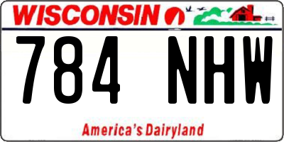 WI license plate 784NHW