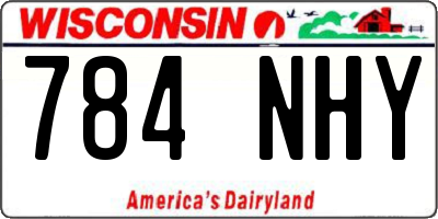 WI license plate 784NHY