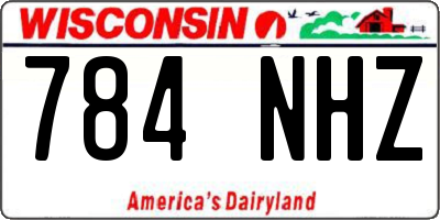 WI license plate 784NHZ