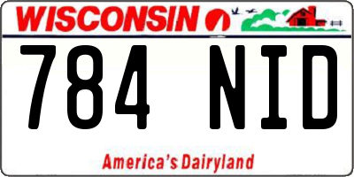 WI license plate 784NID