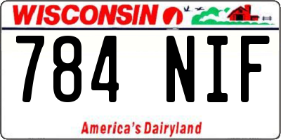 WI license plate 784NIF