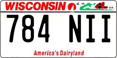 WI license plate 784NII