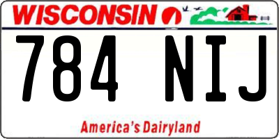 WI license plate 784NIJ