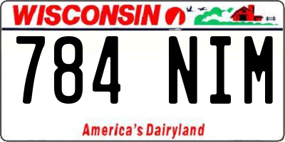 WI license plate 784NIM