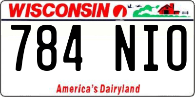 WI license plate 784NIO