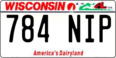 WI license plate 784NIP