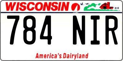 WI license plate 784NIR