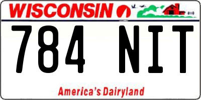 WI license plate 784NIT