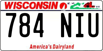 WI license plate 784NIU