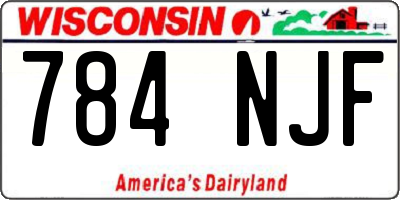 WI license plate 784NJF