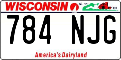 WI license plate 784NJG