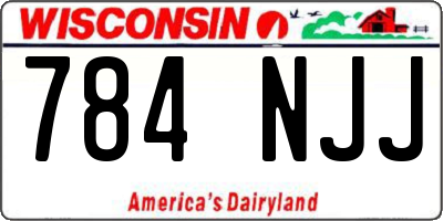 WI license plate 784NJJ