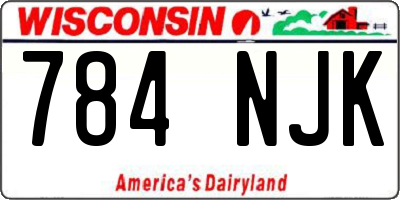 WI license plate 784NJK