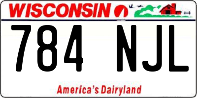 WI license plate 784NJL