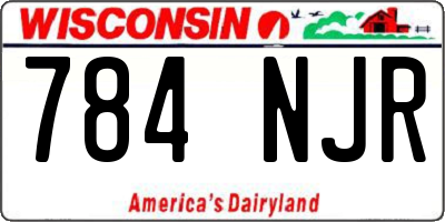 WI license plate 784NJR