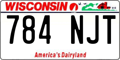 WI license plate 784NJT